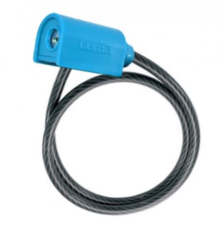 Luma Cable Lock 1850mm x 8mm Spiral Black Blue