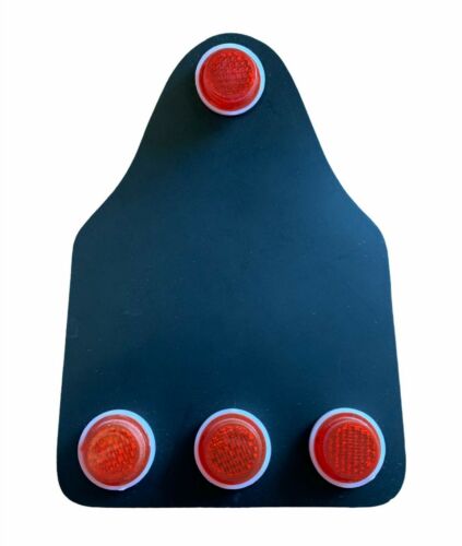 Fender Black Mud Flap with Red Reflectors