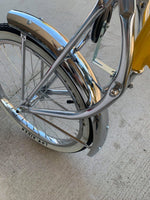 20" Classic Cruiser Bicycle Glossy Mustard Yellow with Chrome