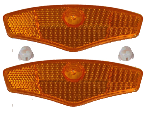 Wheel Spoke Reflectors Amber Orange