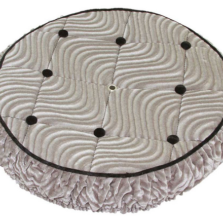 Lowrider Spare Tyre Cover Velour Silver