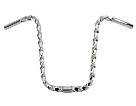 All Square Twisted Handlebar 15" Chrome