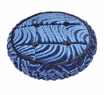 Lowrider Steering Wheel Cover Velour Blue