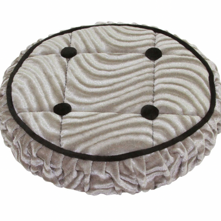 Lowrider Steering Wheel Cover Velour Silver