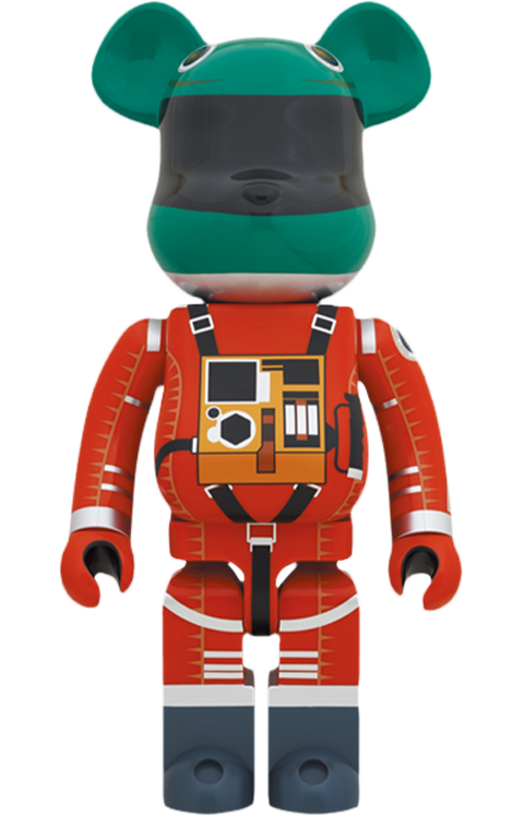 BE@RBRICK 1000% Space Suit Green Helmet & Orange Suit - 2001: A Space Odyssey