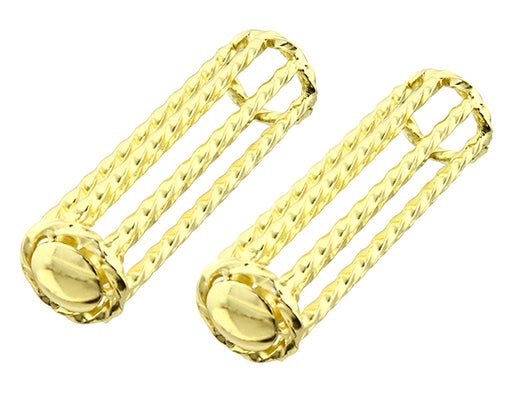 Twisted Handlebar Grips Gold
